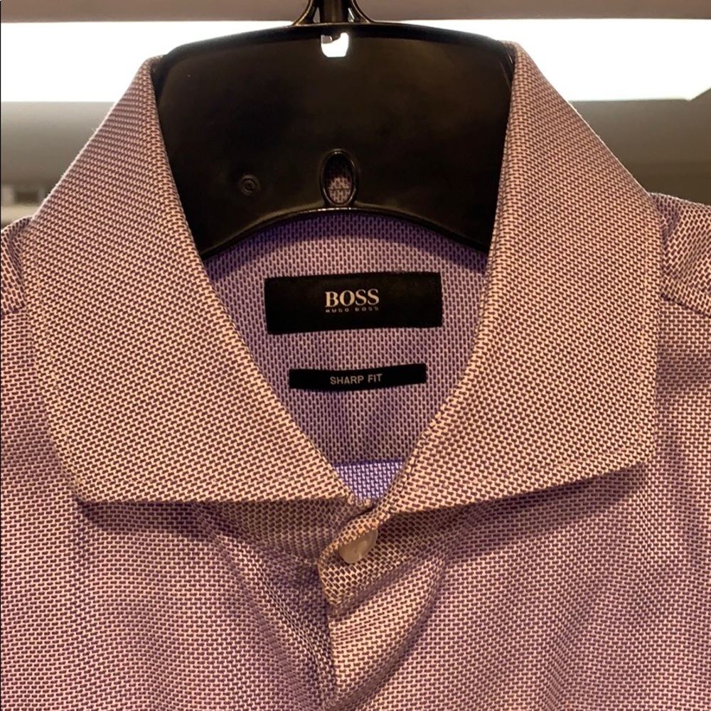 Hugo Boss Slim Fit Purple Dress Shirt